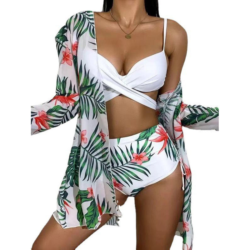 Damen Strandcover-Up mit floralem Muster EB