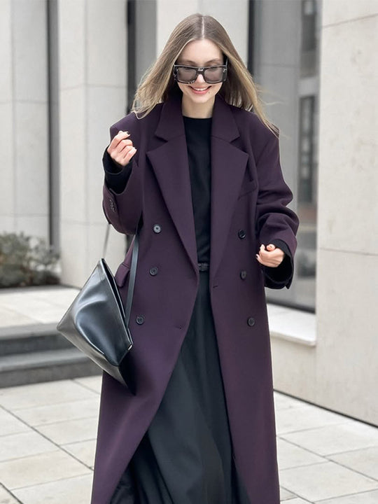 Damen Oversized Trenchcoat mit langen Ärmeln und modernem Schnitt EB