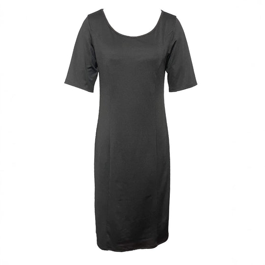 Damen Elegantes Blusen-Kleid mit floralen Spitze-Ärmeln und schwingendem Saum EB