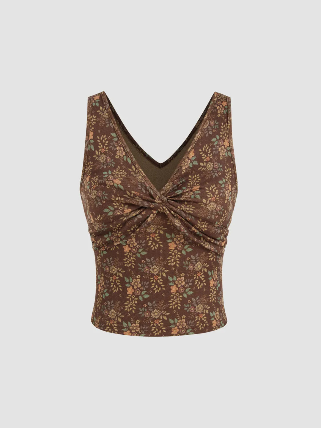 Damen Dekoratives Floral Top mit Raffungen EB