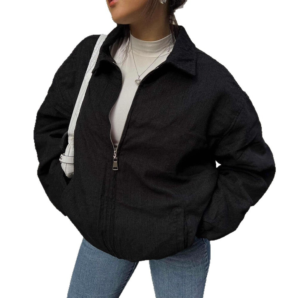 Damen Lässige Oversized-Jacke mit praktischen Taschen und elegantem Schnitt EB