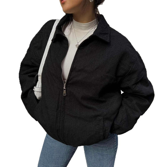 Damen Lässige Oversized-Jacke mit praktischen Taschen und elegantem Schnitt EB
