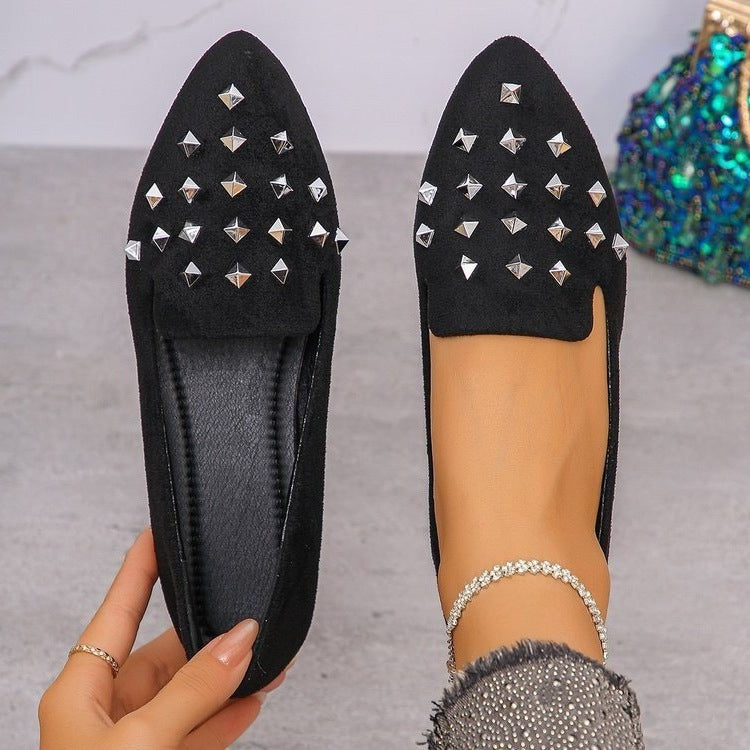 Damen elegante Slipper mit funkelnden Strass-Applikationen EB