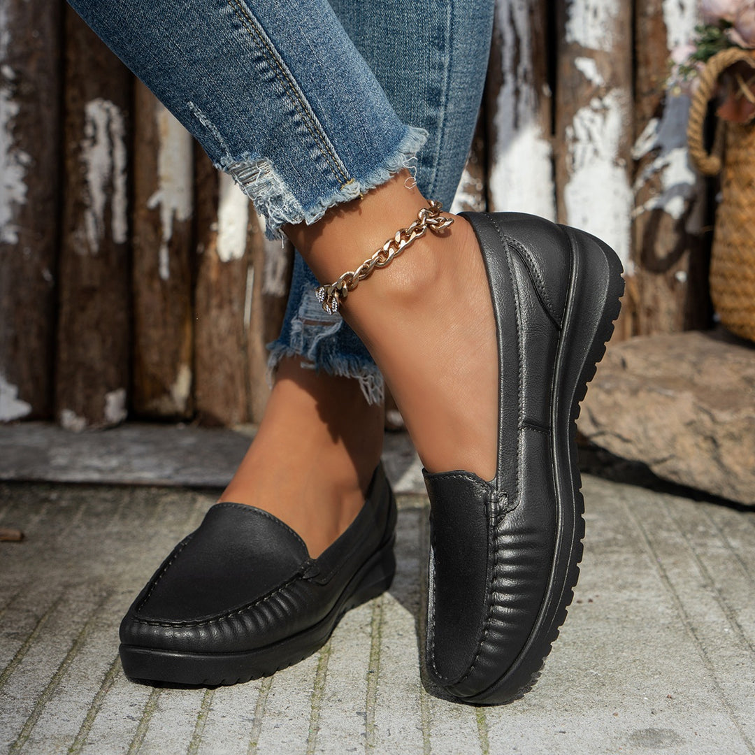 Damen Komfortable Slip-On Mokassins EB