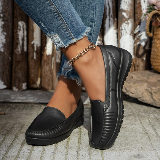 Damen Komfortable Slip-On Mokassins EB