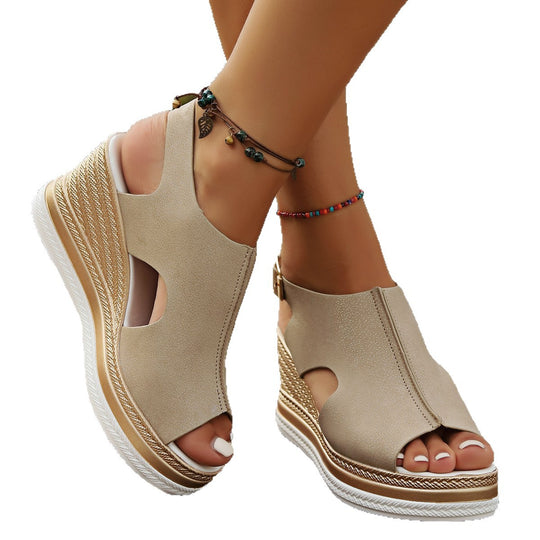 Damen Wedge-Pantoletten mit floralem Design und komfortablem Fußbett EB 1782111804