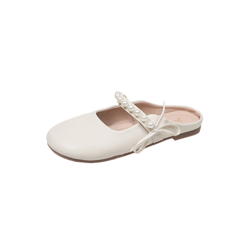 Damen praktische Ballerina-Schuhe mit Perlenverzierung EB