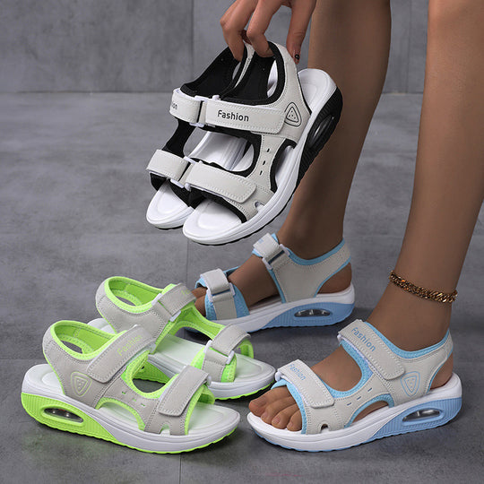 Damen Sportliche Sandalen mit ergonomischer Unterstützung und verstellbarem Klettverschluss EB