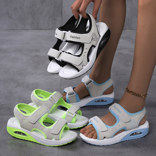 Damen Sportliche Sandalen mit ergonomischer Unterstützung und verstellbarem Klettverschluss EB