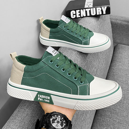 Damen trendige Sneakers im modernen Streetstyle mit robustem Canvas-Obermaterial und rutschfester Sohle EB