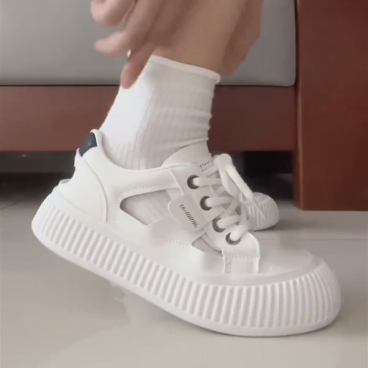 Damen Trendige Plateau-Sneaker mit innovativer Sohlenkonstruktion und atmungsaktivem Obermaterial EB