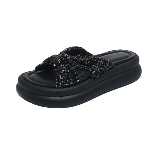 Damen Bequeme Slippers mit modischem Schleifen-Design EB