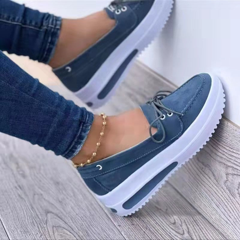 Damen Modische Sneaker mit Plateau-Sohle EB