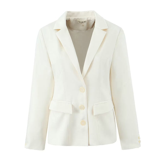 Damen elegante Blazerjacke mit praktischen Taschen und hochwertiger Verarbeitung EB