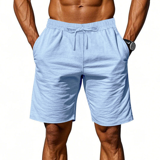 Herren nan lässige Baumwollmix Freizeitshorts mit elastischem Bund und Seitentaschen EB