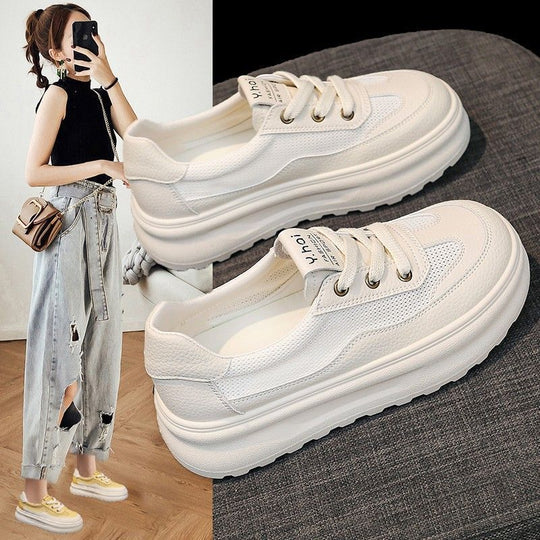 Damen sportive Chunky Sneakers mit atmungsaktivem Obermaterial und gepolsterter Sohle EB