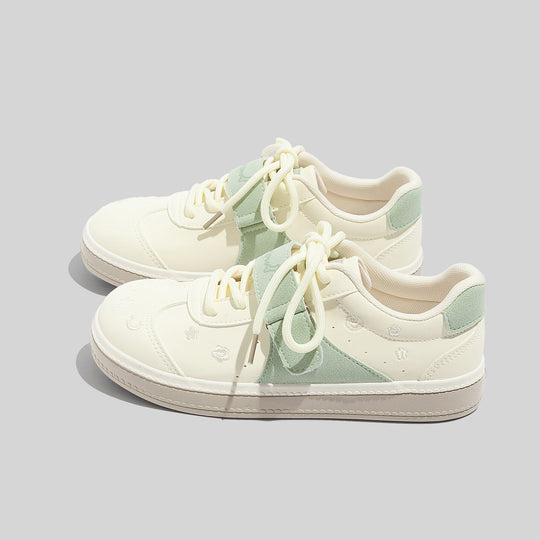 Damen Sneakers mit floralem Design und praktischem Klettverschluss EB