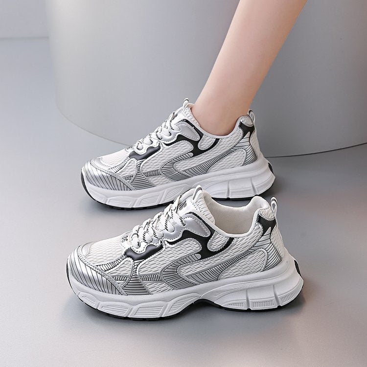 Damen sportliche Laufschuhe mit atmungsaktiver Mesh-Oberfläche und dämpfender Sohle EB