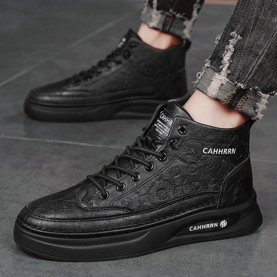 Damen Modische High-Top Sneakers mit atmungsaktiver Oberflächenstruktur EB
