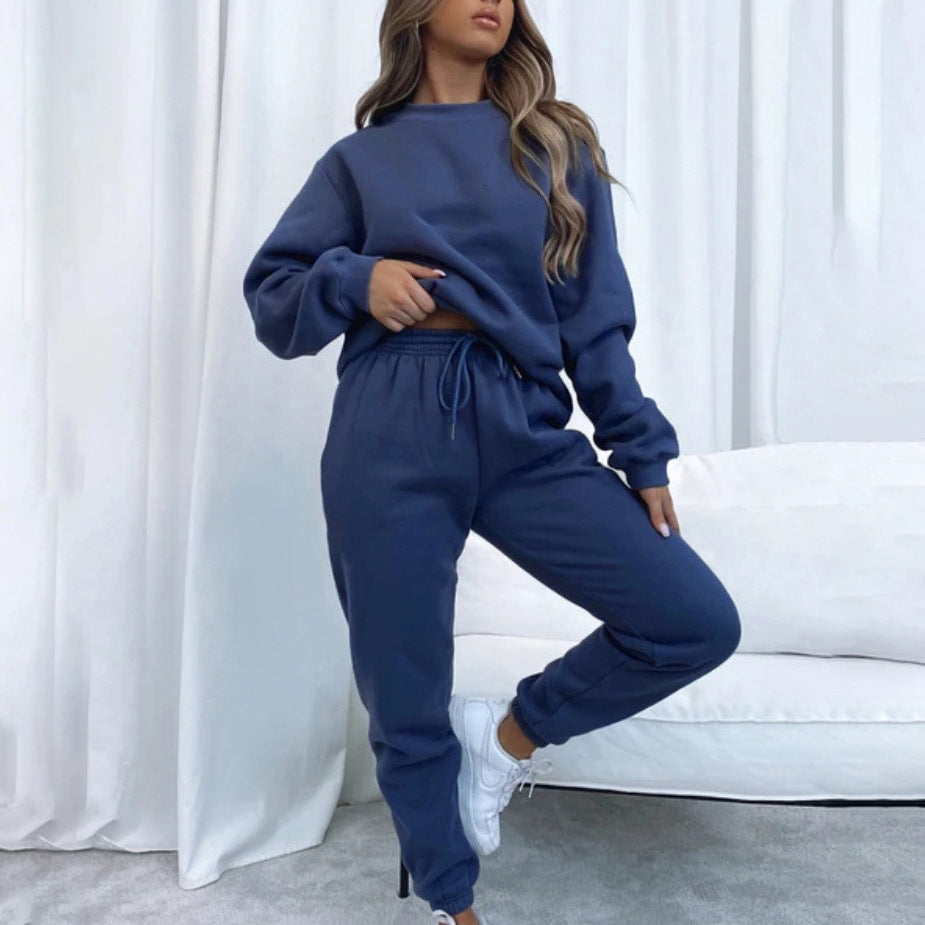 Damen angesagtes Oversized Loungewear-Set aus weichem Fleece EB