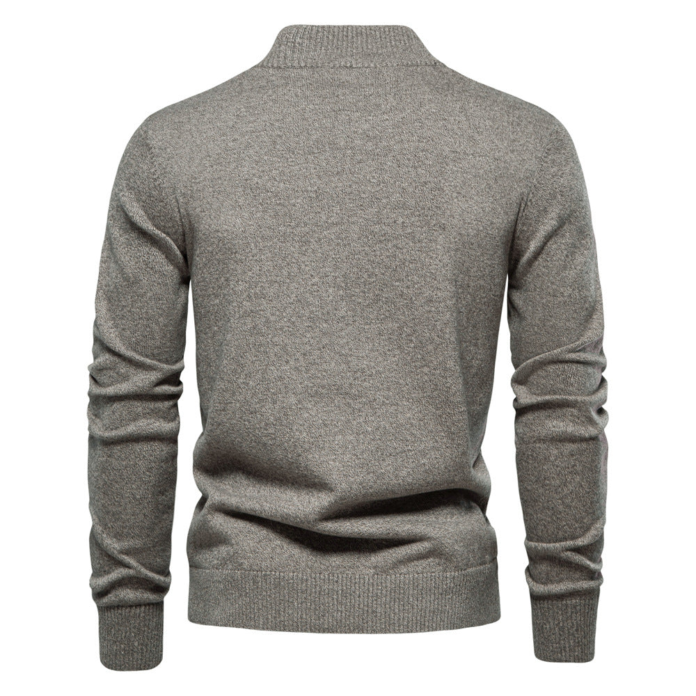 Herren Strickjacke mit modernem Stehkragen und praktischen Knöpfen EB