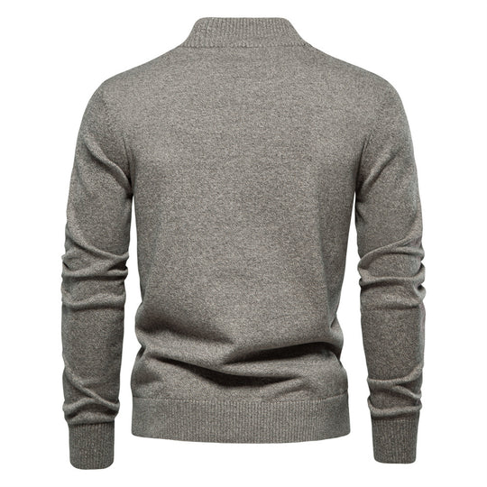 Herren Strickjacke mit modernem Stehkragen und praktischen Knöpfen EB