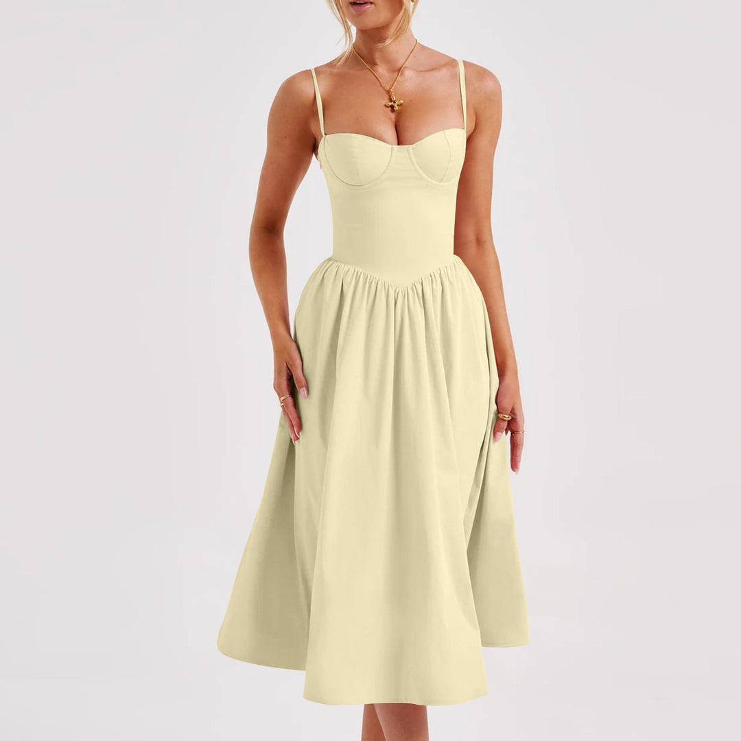 Damen Midi-Kleid mit taillierter Silhouette und A-Linie EB