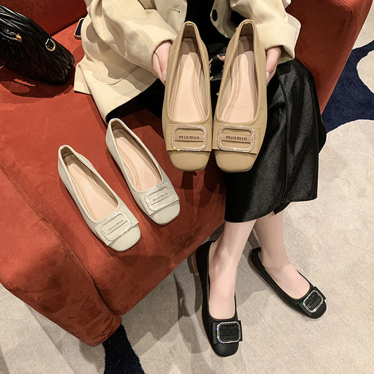 Damen Ballerinas mit elegantem Riemchen und komfortablem Fußbett EB