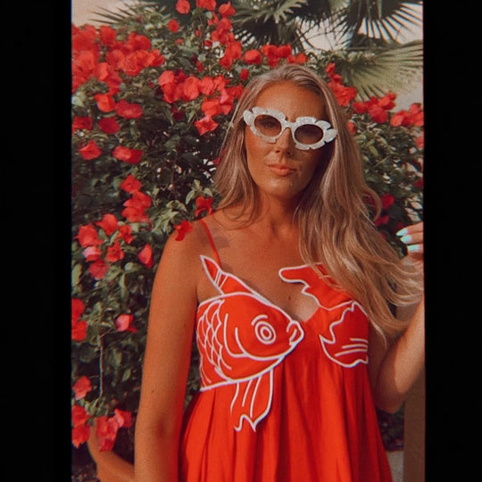 Damen Maxikleid mit verspieltem Fischnetz-Design und verstellbaren Spaghetti-Trägern EB