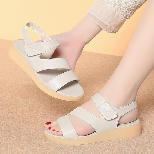 Damen Komfortable Sandalen mit verstellbarem Fesselriemen und dämpfender Sohle EB