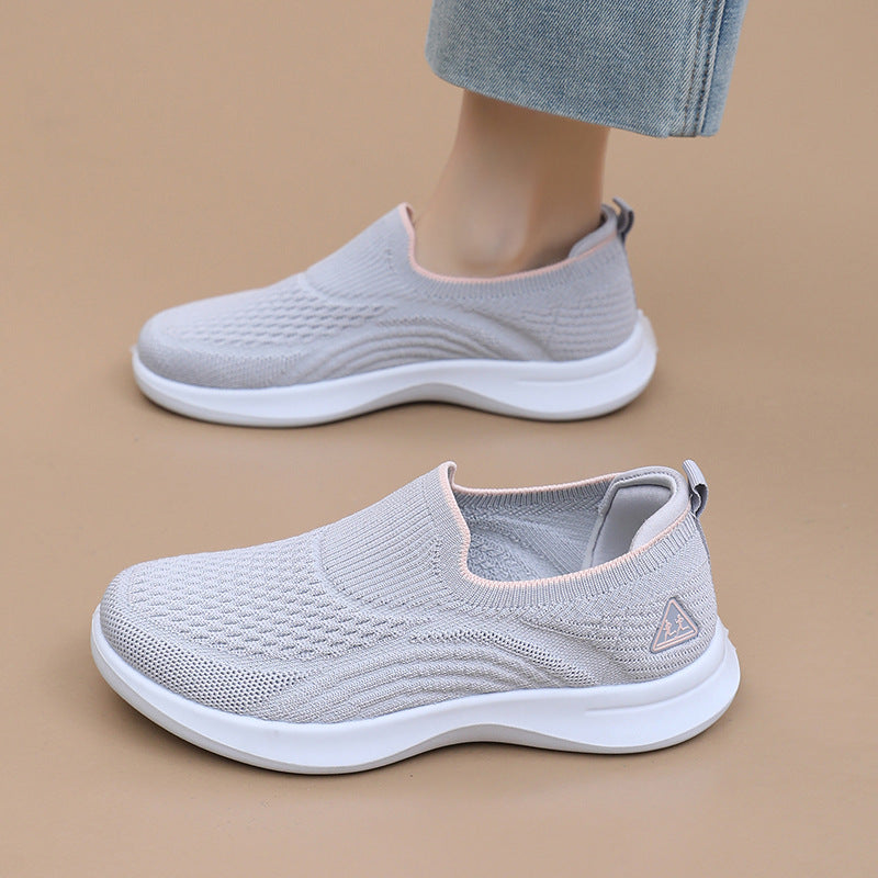 Damen Atmungsaktive Slip-On Sneakers mit flexiblem Fußbett EB