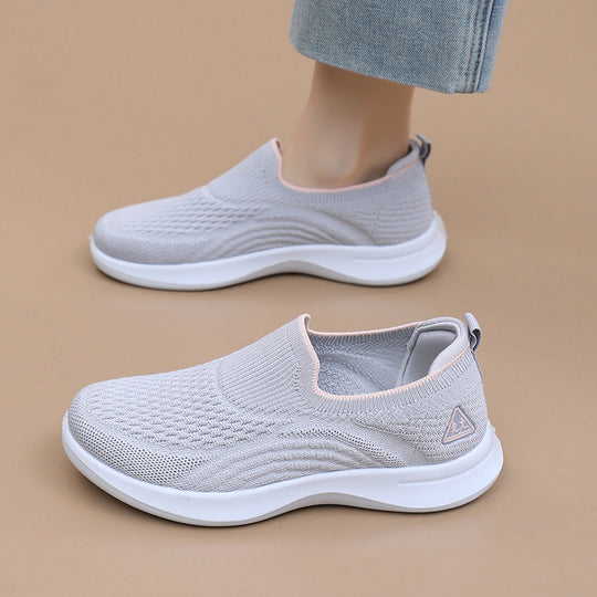 Damen Atmungsaktive Slip-On Sneakers mit flexiblem Fußbett EB