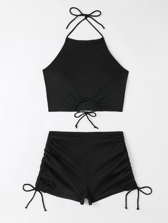 Damen Freizeit-Bikini-Set mit Raffungen EB