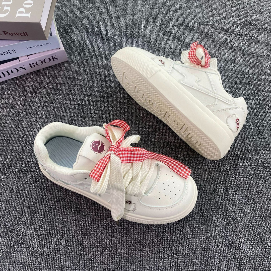 Damen Sneakers mit süßem Tierdesign und flauschigen Details EB