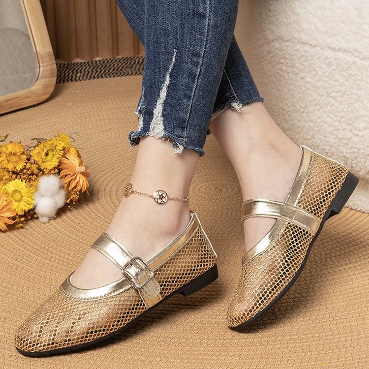 Damen elegante Ballerinas mit Netzdesign EB