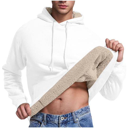Herren Fleece-Kapuzenpullover mit innenliegendem Kuschelfutter EB