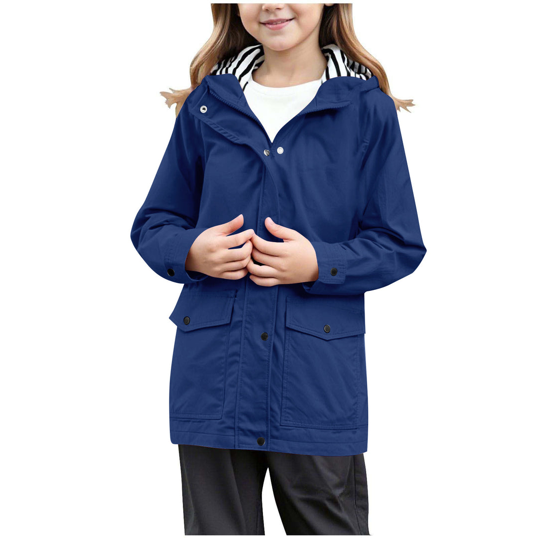 Damen wetterfeste Parkajacke mit praktischen Taschen und verstellbarem Kapuzenkragen EB
