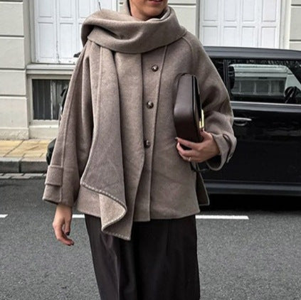 Damen Übergrößen Wollmantel mit modischem Schnitt und praktischen Taschen EB