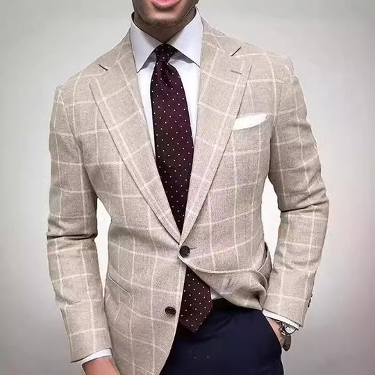 Herren eleganter Leinenblazer mit schmalem Schnitt EB