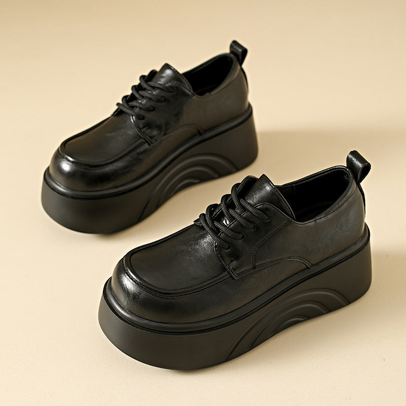 Damen Chunky Plateau Sneakers mit modischem Kunstleder-Obermaterial EB