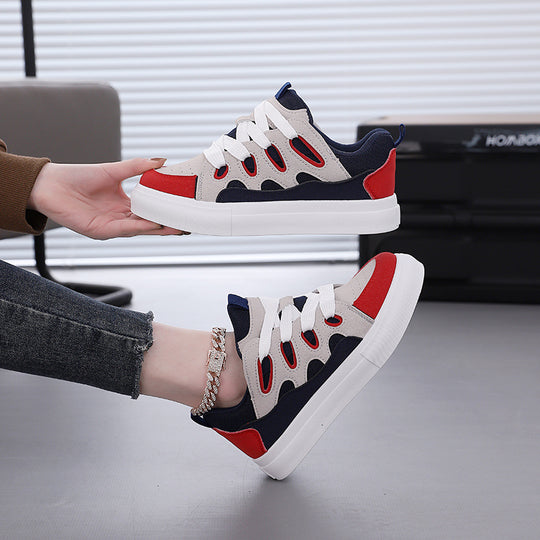Damen modische Sneakers mit elastischen Schnürsystem und atmungsaktiver Oberfläche EB