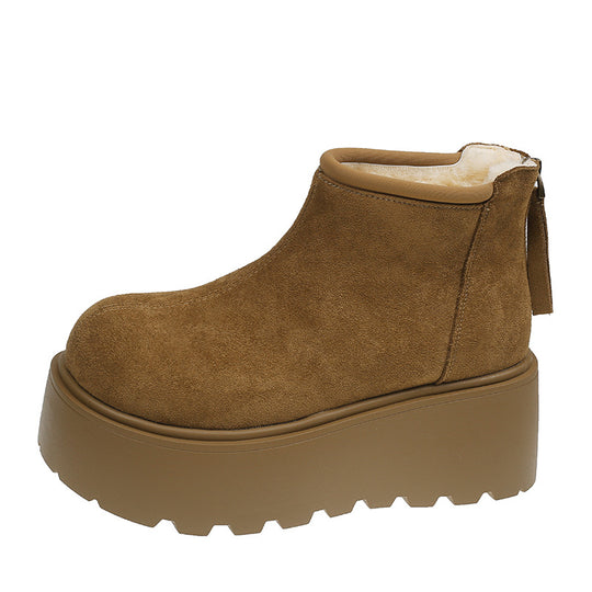 Damen Platform-Stiefelette mit kuscheligem Innenfutter EB