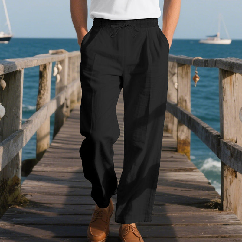 Herren Bequeme Strandhose mit verstellbarem Kordelzug EB