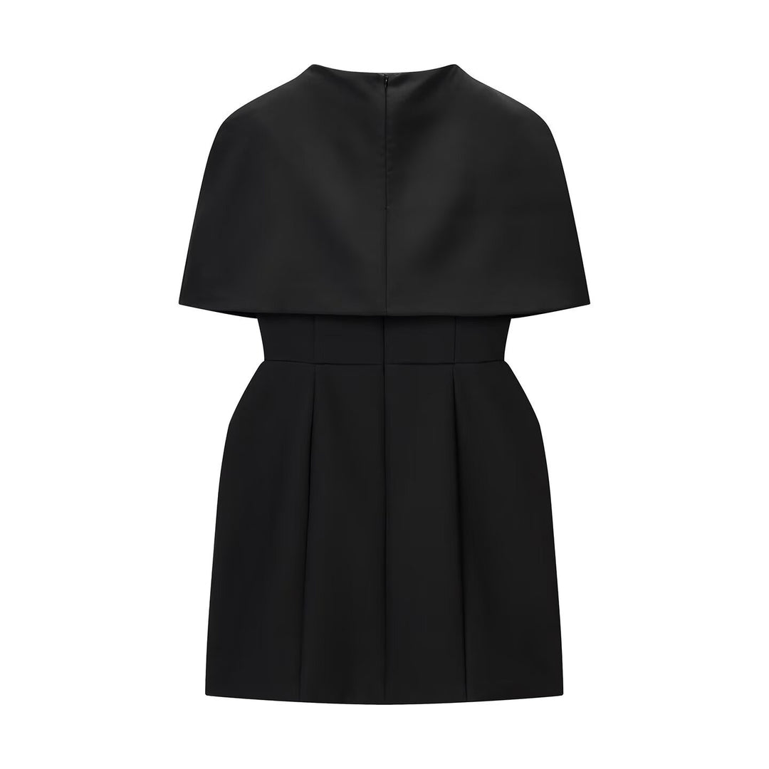 Damen elegantes Hochzeitskleid mit Cape-Ärmeln und tailliertem Schnitt EB