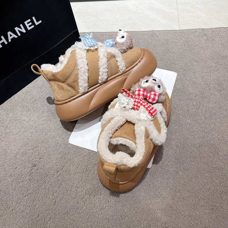 Damen Kuschelige Hausschuhe mit süßem Tierdesign und komfortablem Innenfutter EB