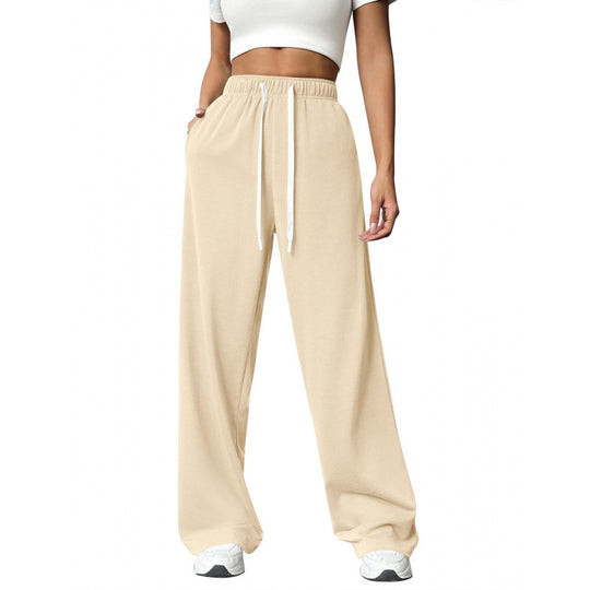 Damen Bequeme und lässige Freizeithose mit weitem Schnitt und elastischem Bund EB