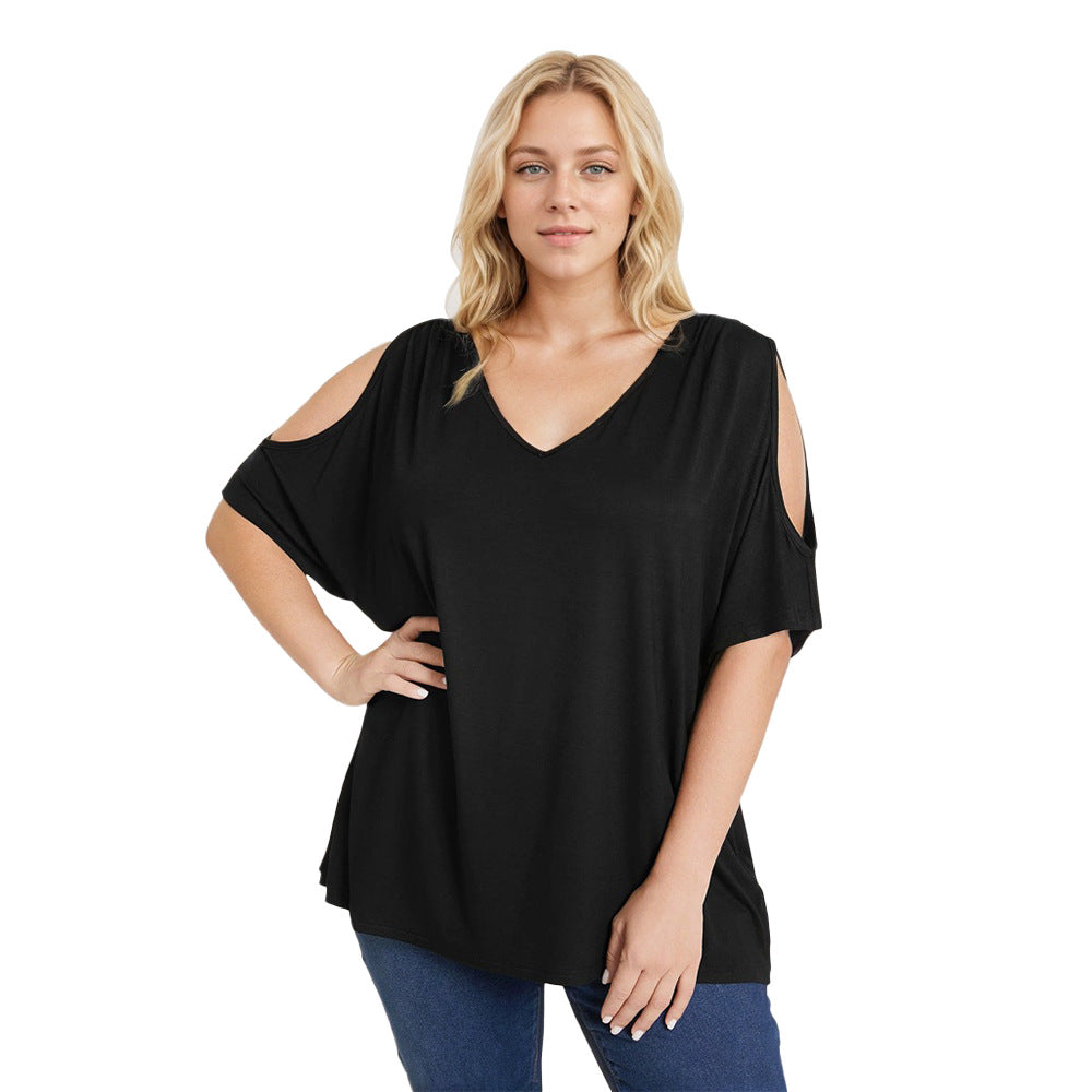 Damen Oversized T-Shirt mit Schulterauschnitten EB