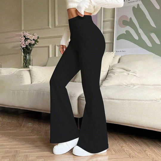 Damen Hohe Taille Flared Pants EB