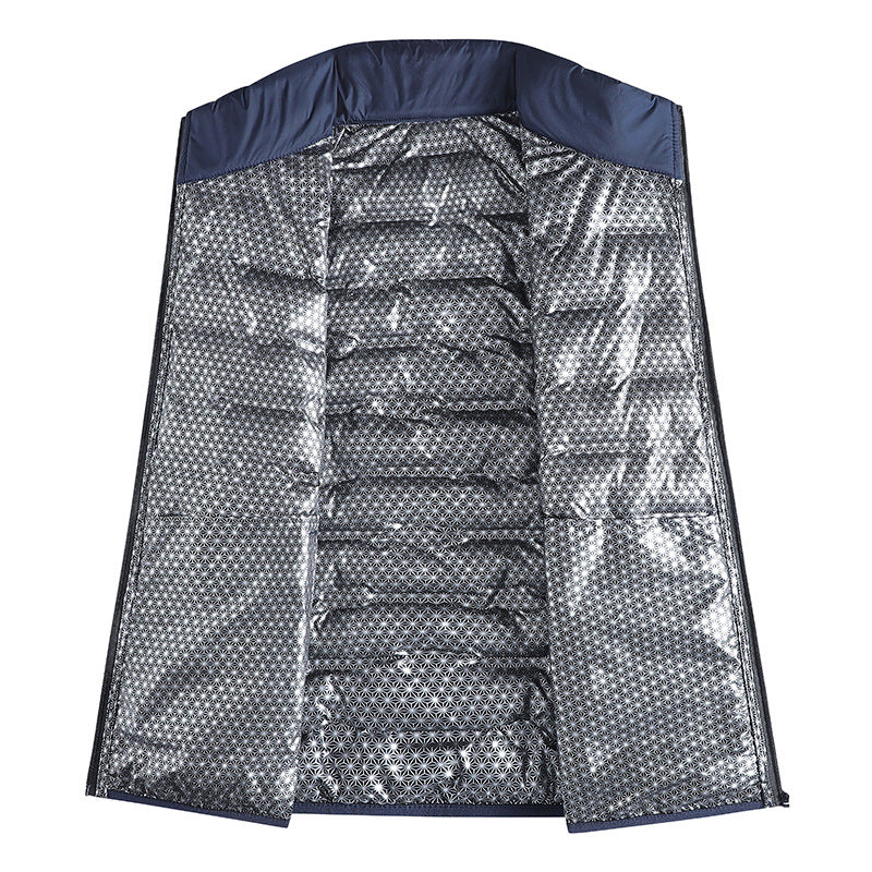 Herren leichte wattierte Stehkragenweste mit reflektierender Thermofolie EB
