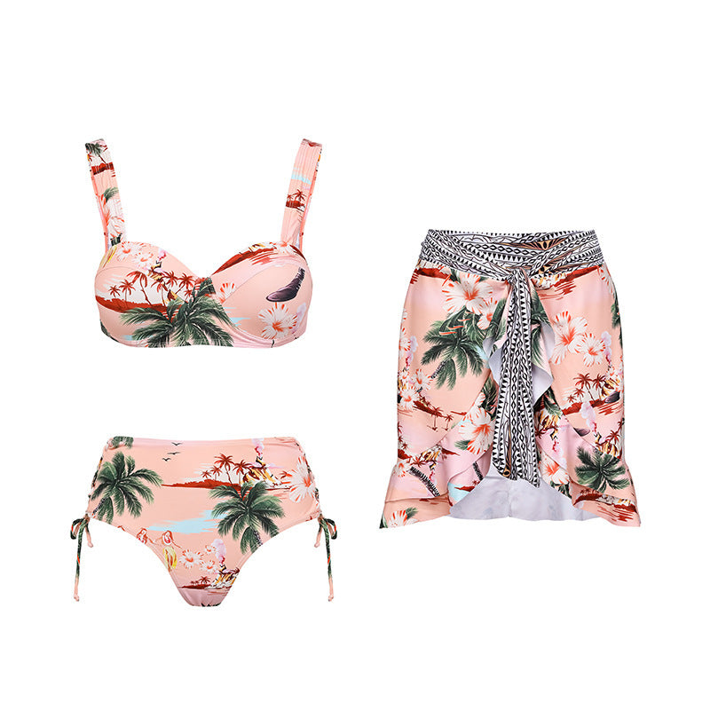 Damen Bikiniset mit hochwertigem Flowerprint und verstellbaren Trägern EB